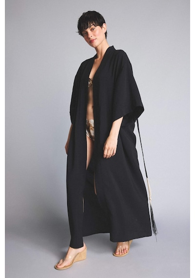 Defacto Jaquette X Defacto Palmiyeli Kimono H1249ax26hsbk27 Siyah-bk27