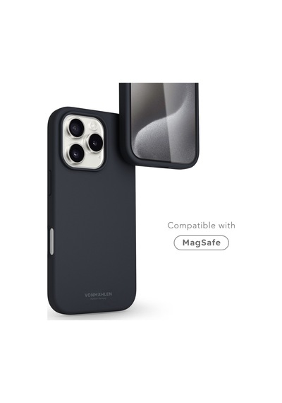 Vonmahlen Apple Uyumlu iPhone 16 Pro Max Magsafe Silikon Kılıf Lacivert