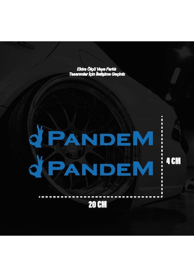 Pandem Motosiklet Araba Laptop Sticker Yapışkanlı Folyo Mavi