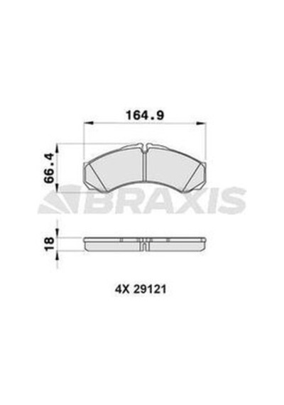 Braxis Aa0195 Ön Fren Disk Balatası Daily Iı Iıı 99-06 18mm 2996091