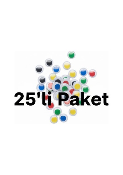1.5 Cm Renkli Oynar Göz Seti Amigurumi, Okul Öncesi Etkinlik Ve Hobi Malzemesi 25'li Paket