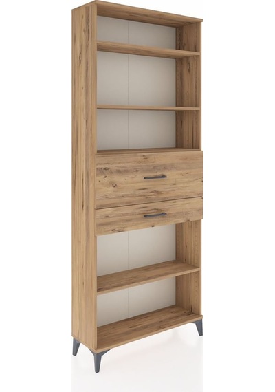 Arges Dolap 4 Raflı 2 Çekmeceli 88x30x221 Çam-çam Atlas Çam