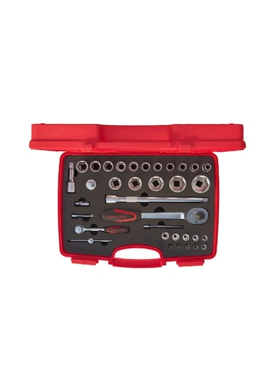 İzeltaş 1113 Lokma Anahtar Takımı 1/2-1/4" Altı Köşe 35 Parça - 1113001038