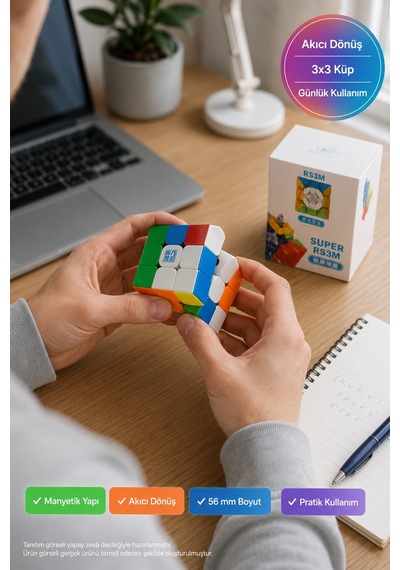 Moyu Super Rs3m 3x3 Manyetik Hız Küpü Stickerless 9 Kademeli Ayarlanabilir Speed Cube Mf8828 5,6 Cm