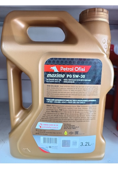 Petrol Ofisi Maxima PG 5W-30 Tam Sentetik Motor Yağı 3.2 L