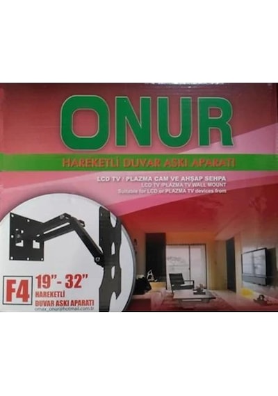 Onur Mutech F4 Hareketli Lcd Tv Monitör Askı Aparatı 19 32 İn