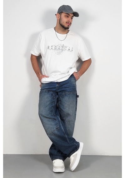Cedy Denim Cedy Denım Yüksek Kalite Erkek Yüksek Bel Worker Tarz Skater Jean Kahve-tint
