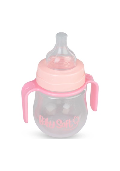 Baby Soft Geniş Ağız Kulplu Biberon 150 Ml - Pudra