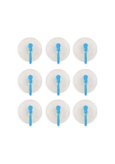 9'lu Eko Vantuz Askı Şeffaf 2,5 Cm Royaleks-sf-855 Şeffaf