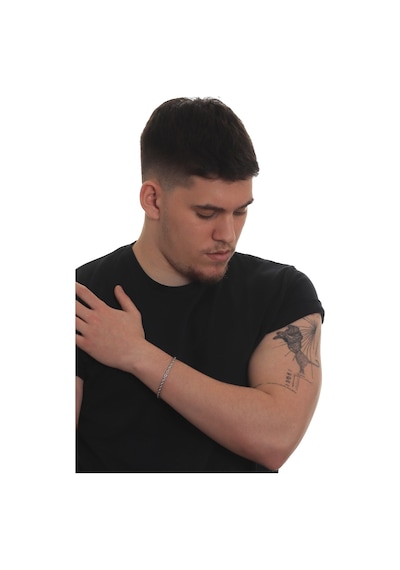 Labalaba Erkek Burgu Halat Model Çelik Zincir Bileklik Gümüş