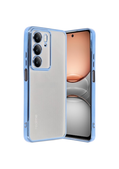Realme C75 4g Uyumlu Kılıf Lensli Silikon - Açık Mavi