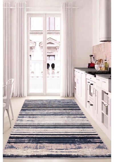 Mantle Makinede Yıkanabilir Kaymaz Taban Leke Tutmaz Dijital Yolluk Mutfak Ve Salon Halısı Çok Renkli