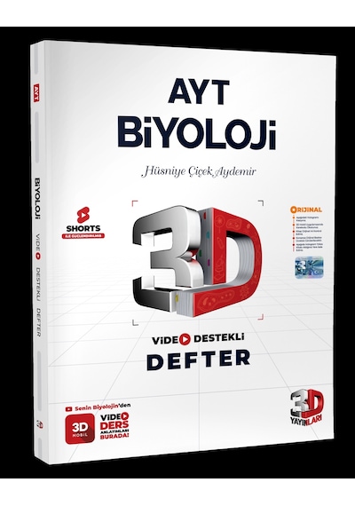 3d Ayt Biyoloji Defter Video Destekli