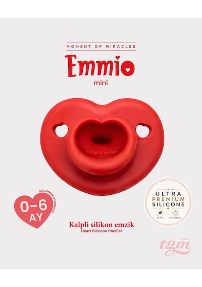 Tgm Baby Ultra Premium Silikon Kalpli Emzik Mini Kırmızı