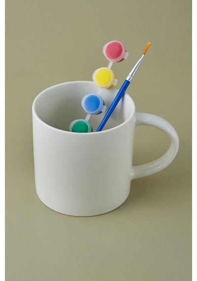 Karaca Boyama Seti Harper Diy Mug 350 Ml Beyaz