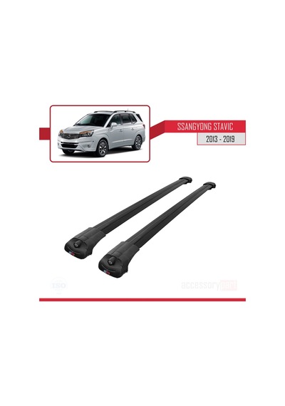 Ssangyong Stavic 2013-2019 Arası İle Uyumlu Ace-1 Ara Atkı Tavan Barı Siyah