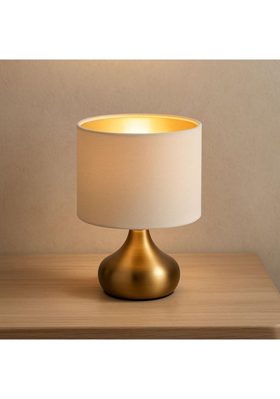 Levaillant Krem Abajur Şapka & Başlık - İçi Gold Kaplama, 20 Cm Çap, 18 Cm Yükseklik - Özel Üretim & Kusursuz Diğer