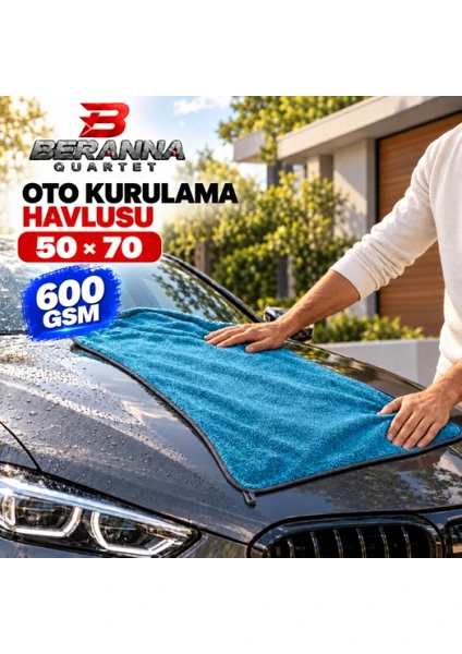 Süper Bez Güderi 50x70 + Oto Kurulama Bezi 50x70 600 Gsm Avantajlı 2'li Paket