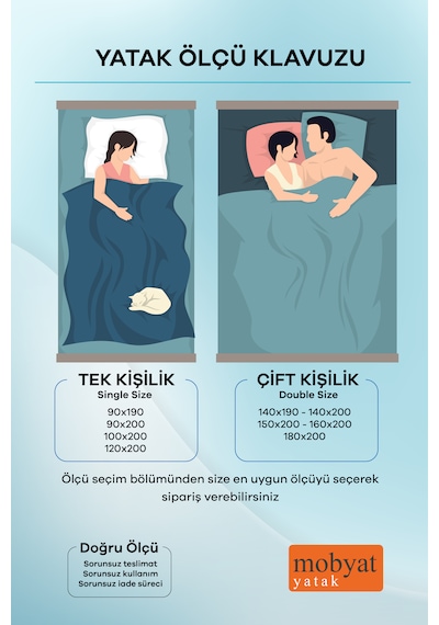 Mobyat Ultra Full Ortopedik Pedli Tavşan Tüyü Kumaş Bel Ve Sırt Destekli Prime Pelüş Yatak Beyaz Çift Kişilik