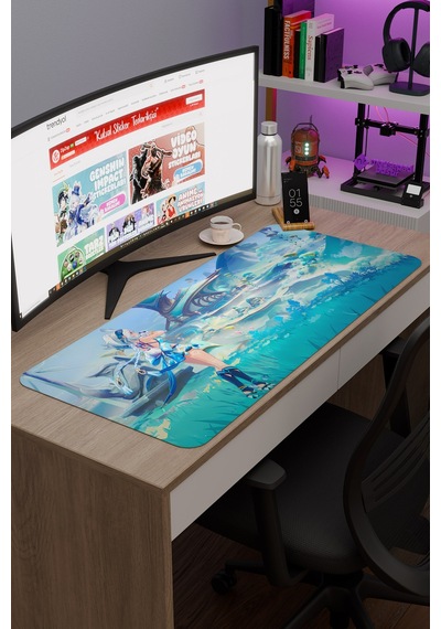 Mualani Genshin Impact Anime Gacha V2 - 90x40 Xxl Gaming Mouse Pad Fare Altlığı