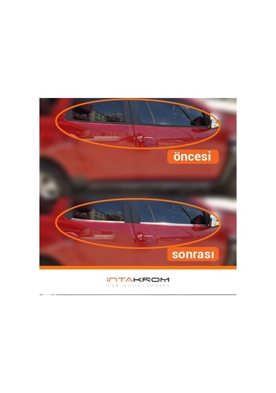 Dacia Duster Krom Cam Çıtası 4 Parça 2018 ve Üzeri