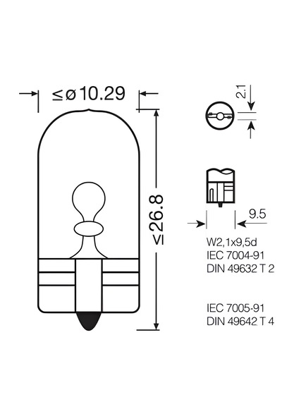 Osram Ampul Fs 12v 5w Büyük Dipsiz Ampul 2825