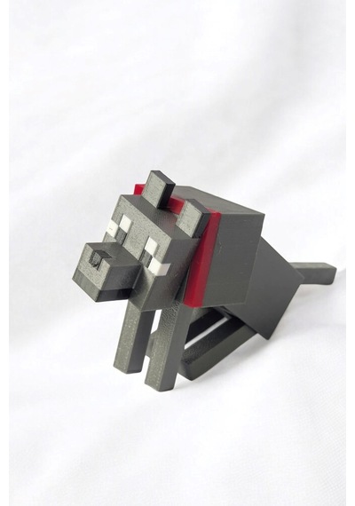 Minecraft Wolf Kurt Figür Dekoratif Obje