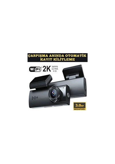 Araç Içi 1080p Full Hd Wifi Kamera Ön Arka Ve Iç Kayıt 3 Kamera Gece Görüşlü Geniş Açı