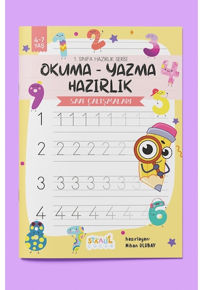 1. Sınıfa Hazırlık Serisi / Okuma - Yazma Hazırlık Aktivite Seti / 3 Kitap Çizgi - Harf - Sayı