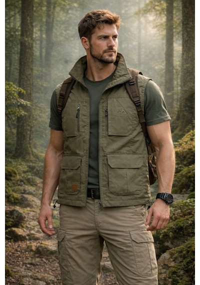 Outdoor Suit Aydın Yazlık Yelek Kalıplar Dardır Bir Beden Büyük Alınız Haki Yeşil