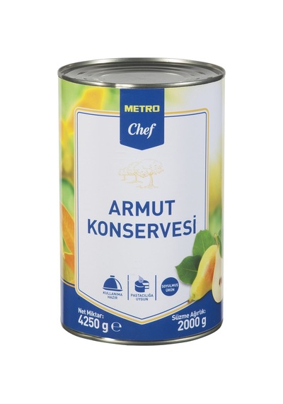 Armut Konserve 4,25 Kg - Tatlı Ve Şuruplu Meyve Tarı