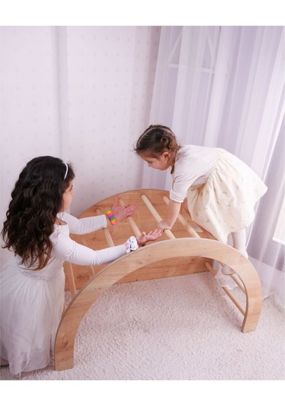 Pikler Halkası Montessori Aktivite Ve Oyun Masası Ahşap (MİNDERSİZ) Ahşap