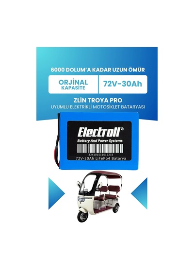 Zlin Troya Pro Batarya Standart Kapasite Lifepo4 72v 30ah Elektrikli Motosiklet Bataryası