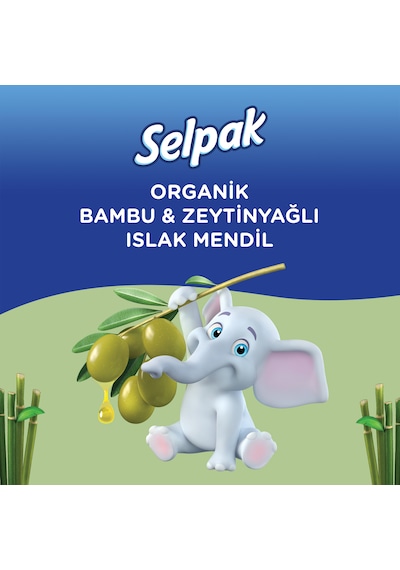 Selpak Organik Bambu Özlü&Organik Zeytinyağlı Islak Mendil 8'li Selpak Organik Bambu Özlü&Organik Zeytinyağlı Islak Mendil 8'li