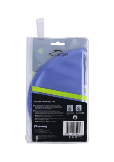 Slazenger Yüzücü Bonesi Silikon Sn00 Royal Pvc Zipper Bag Açık Mor