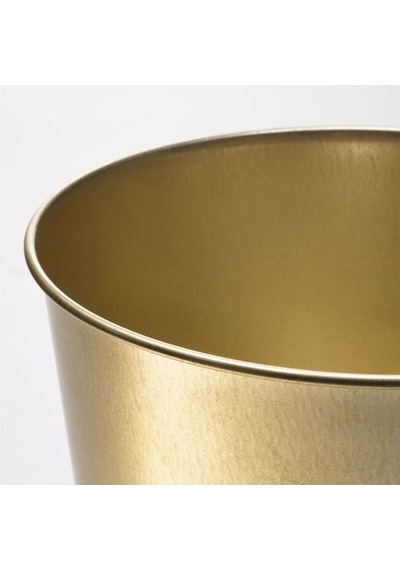 Galvanizli Çelik Gold Saksı 19 Cm Çiçek Bitki Saksısı Gold Renk 1