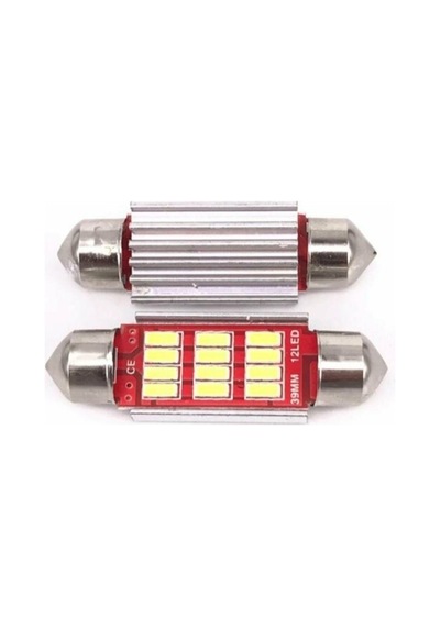 Canbuslu 39 Mm Sofit Led Ampul 2'li Set 12 Led Tavan Ve Plaka Lambası