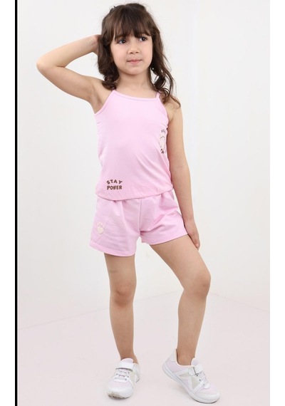 Toontoy Kids Toontoy Kız Bebek 2'li Takım Baskılı Kare Yaka T-shirt & Beli Lastikli Şort - Garni Detaylı Açık Pembe Toontoy Kids Toontoy Kız Bebek 2'li Takım Baskılı Kare Yaka T-shirt & Beli Lastikli Şort - Garni Detaylı Açık Pembe
