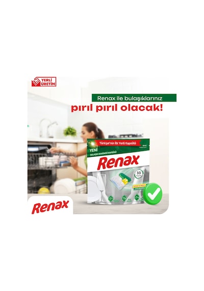 Renax Hepsi Bir Arada  Bulaşık Makinesi Kapsülü 10'lu