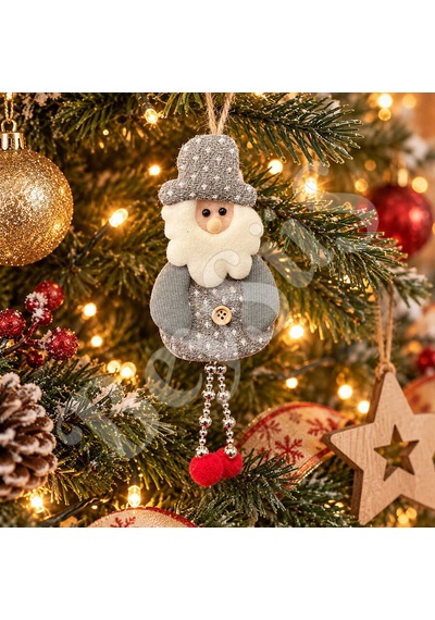 Yılbaşı Çam Ağacı Süsü Noel Baba Gümüş Diğer