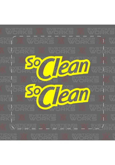 So Clean Jdm Sticker Araba Laptop Motosiklet Sticker Yapışkanlı Folyo Sarı