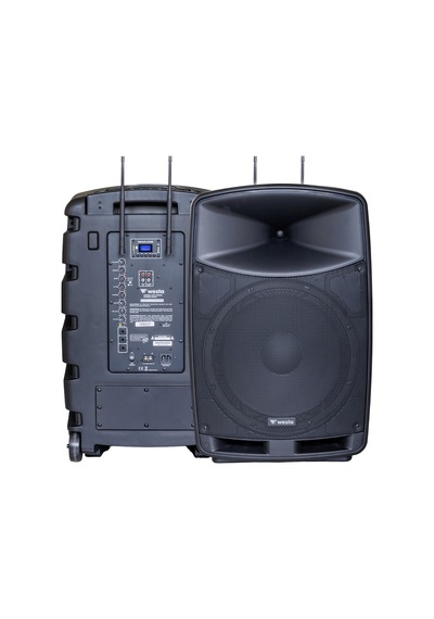 Westa Wap-12505 300w 2 Yollu Hoparlör Taşınabilir Kabin Hoparlör Ses Sistemi Bluetooth 2 Mikrofonlu