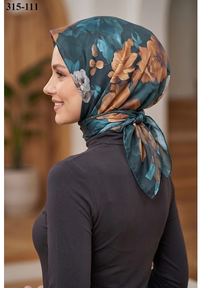 Sharell Desenli Soft Pamuk Eşarp 315-111 Çok Renkli