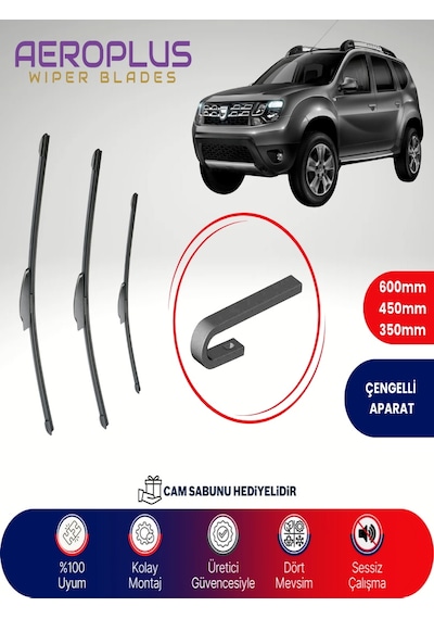 Aeroplus Dacia Duster Ön Arka Muz Silecek Takımı 2015-2016