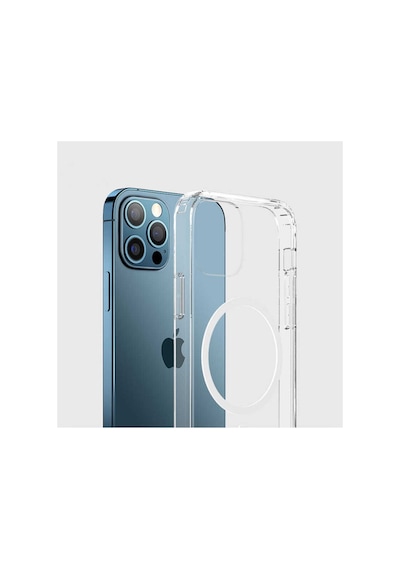 Apple Iphone 12 Pro Max Ile Uyumlu Kılıf Magsafe Wireless Şarj Destekli Şeffaf Magnetic Crystal Case R17562: