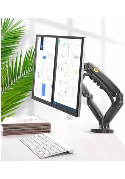Polham Masa Montajlı Nb F160 Amortisörlü Çift Kollu Monitör Tutucu