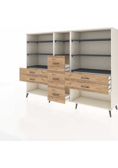 Hyperion Dolap 8 Raflı 7 Çekmeceli 220x44x163 Aytaşı-antrasit/ça Aytaşı-antrasit/çam Hyperion Dolap 8 Raflı 7 Çekmeceli 220x44x163 Aytaşı-antrasit/ça Aytaşı-antrasit/çam