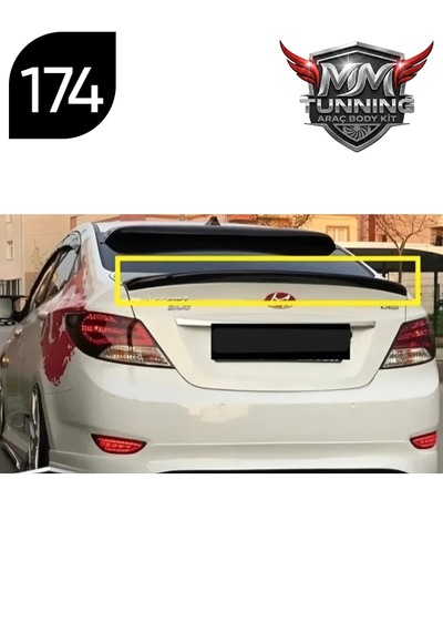 Mmtunning Hyundai Accent Blue Bagaj Üstü Spoiler