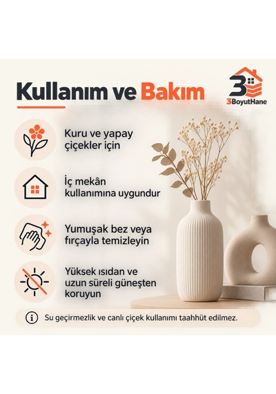 Ahenk Serisi Dekoratif Vazo 20 Cm Kuru Çiçek Ve Pampas Vazosu Pembe