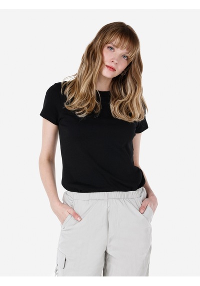 Colin's Colins Siyah Kadın Tshirt K.kol Cl1068567 Q1.v1 Blk Siyah